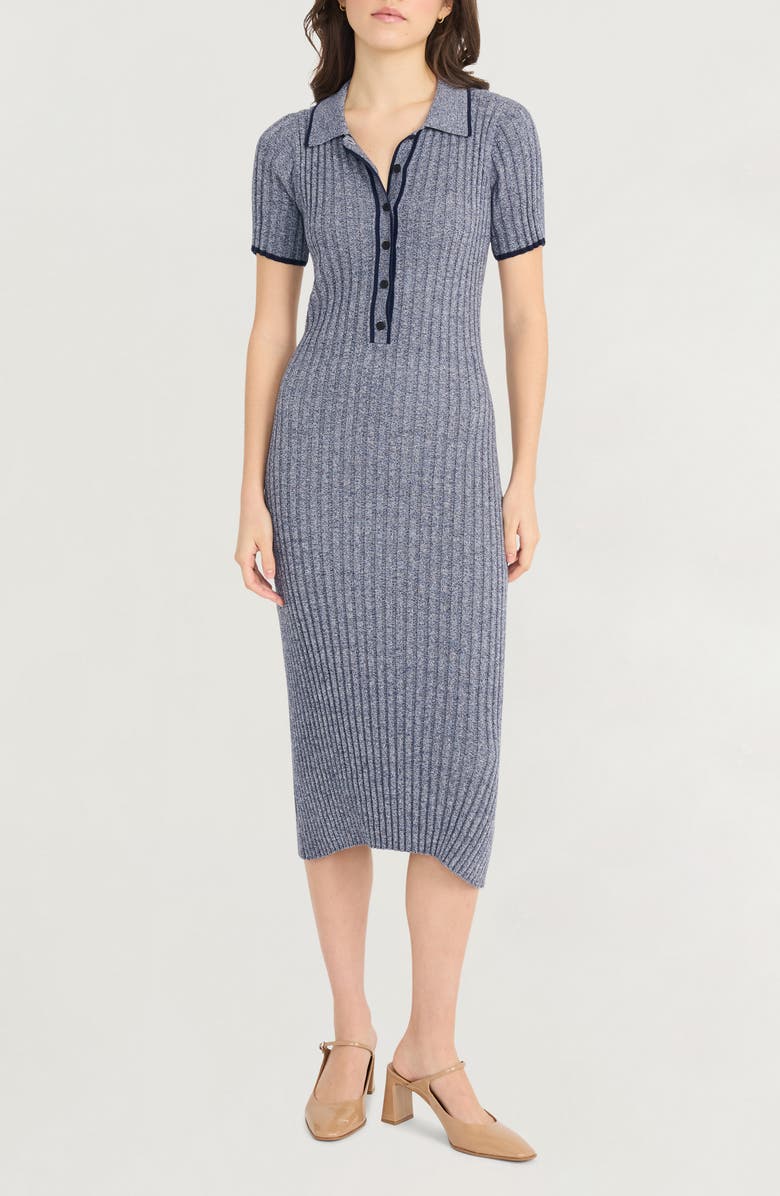 Luxely Short Sleeve Cotton Sweater Dress, Main, color,