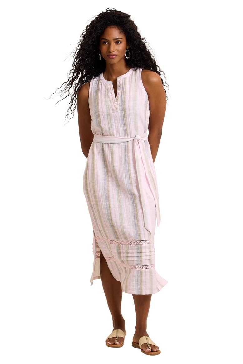 Cypress Cove Stripe Gauze Dress, Alternate, color, CYBER LIGHT