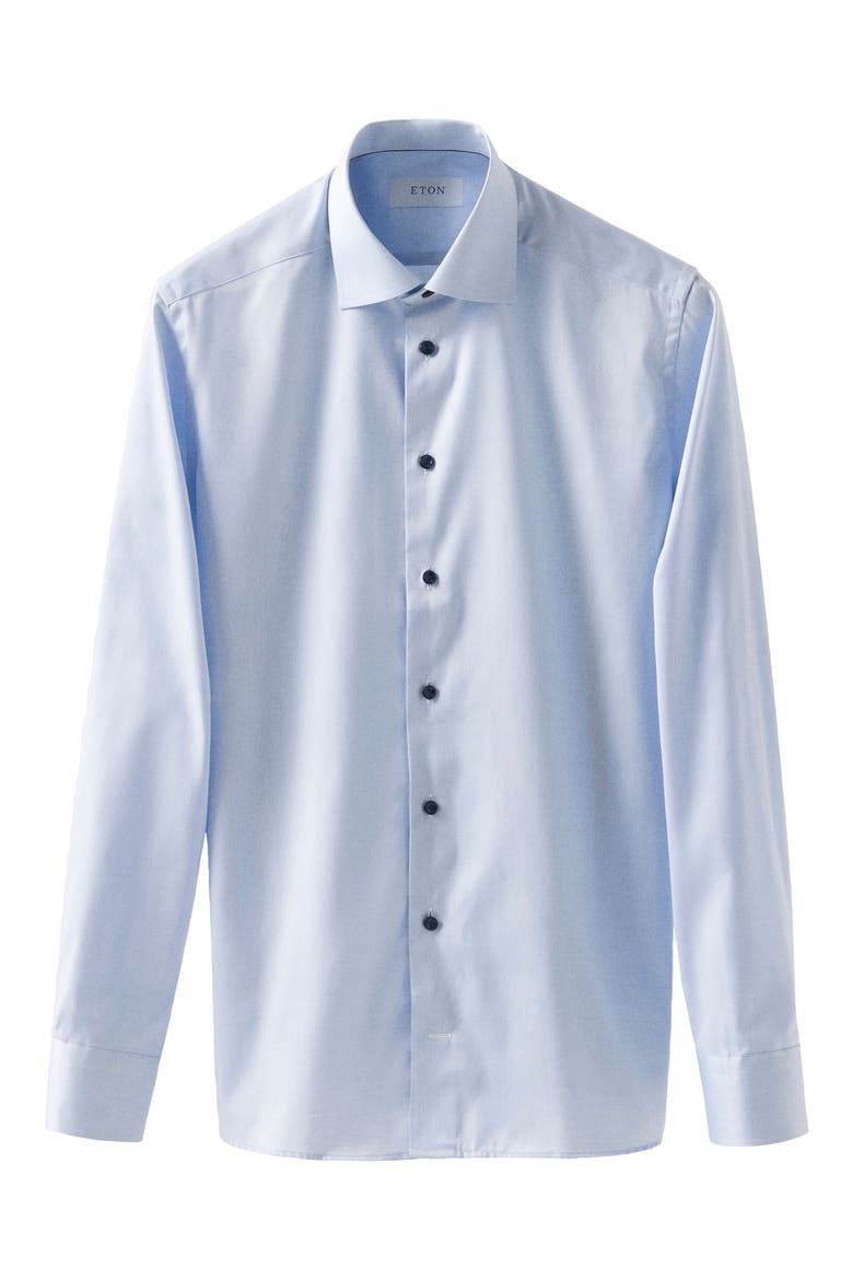 Slim Fit Twill Dress Shirt, Alternate, color, LIGHT/ PASTEL BLUE