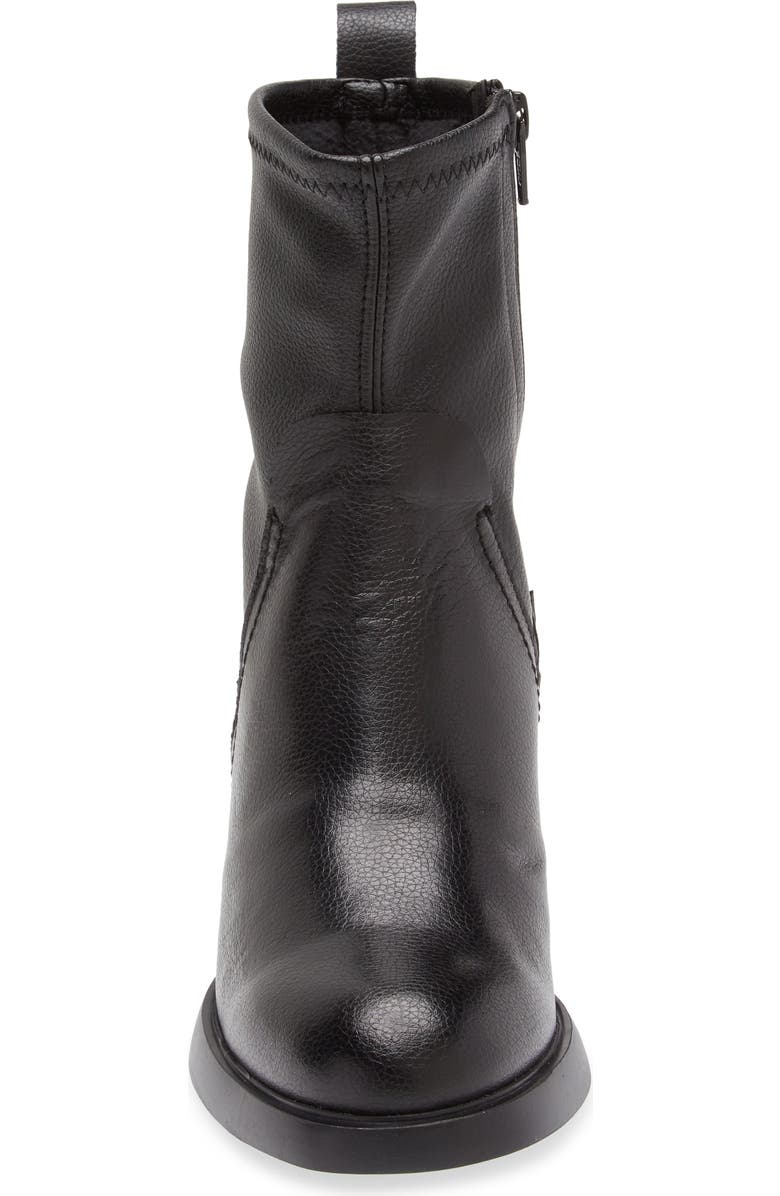 Wonders Block Heel Bootie, Alternate, color, Black Leather/ Stretch Combo