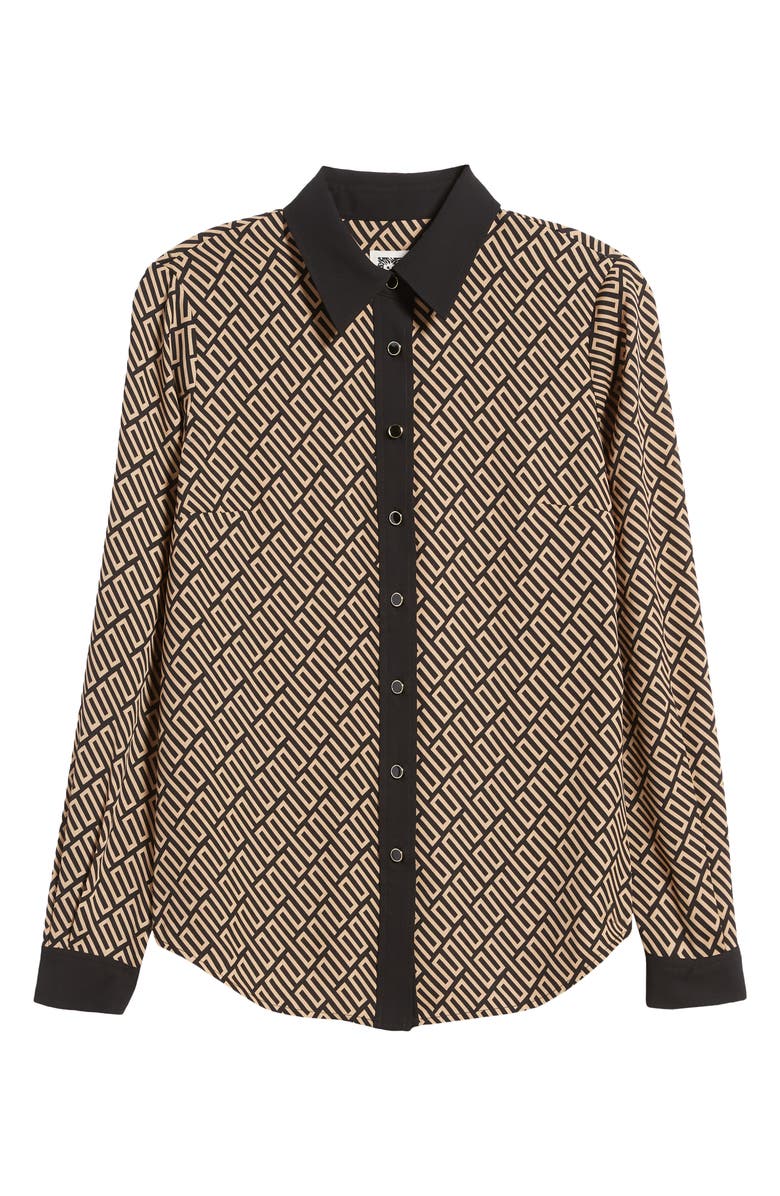 Anne Klein Combo Button-Up Shirt, Alternate, color,