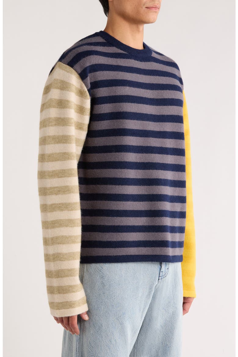 Mixed Stripe Sweater, Alternate, color, NAVY