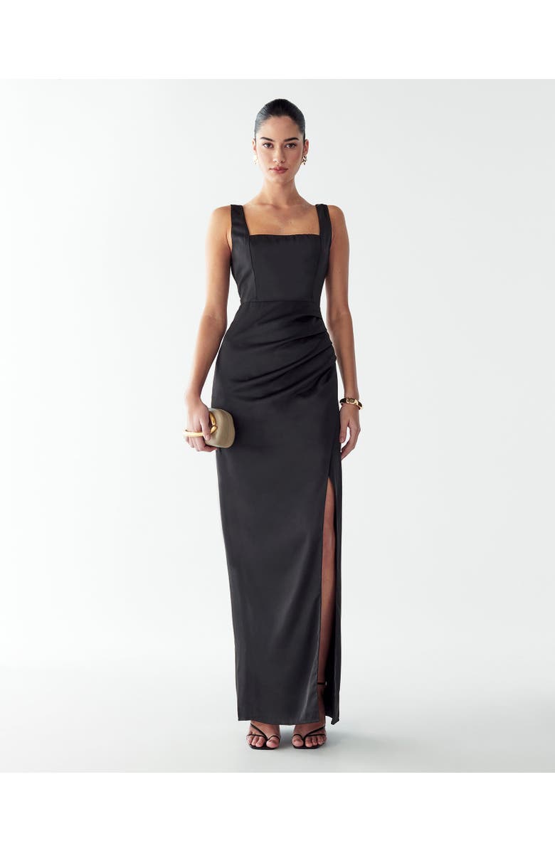 WILLA Detroit Maxi Dress, Main, color, Black