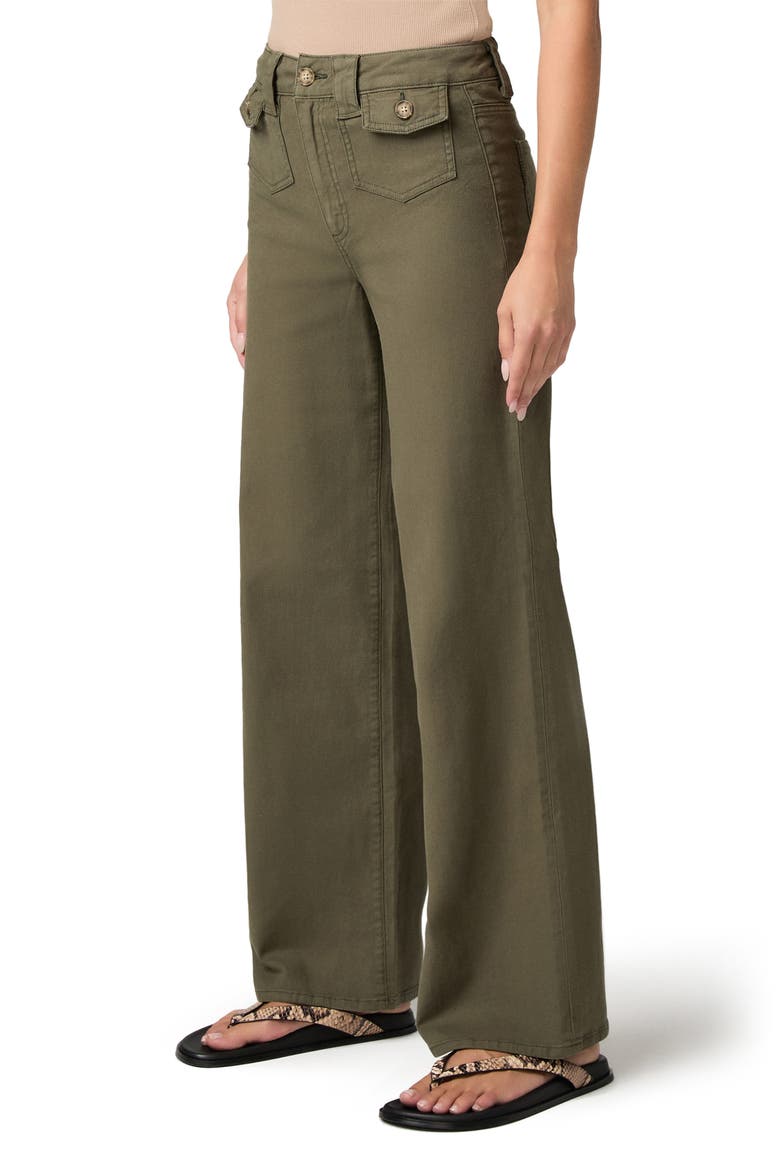 Anessa Flap Pocket High Waist Wide Leg Jeans, Alternate, color, VINTAGE FORESTER GREEN