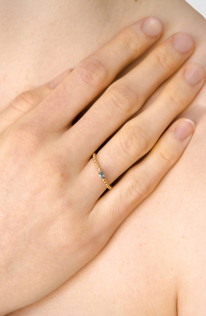 Anzie Dew Drop Blue Topaz Ring, Alternate, color, Yellow Gold/ Blue