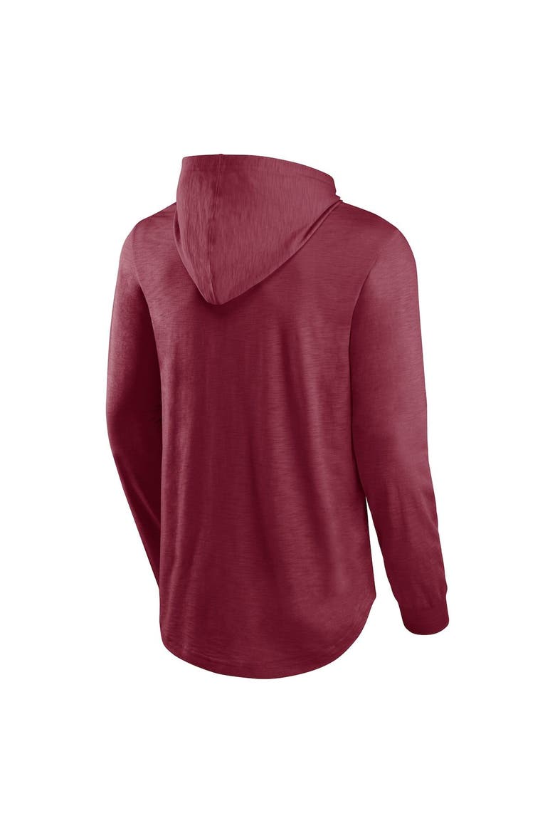 Men's Fanatics Branded Burgundy Washington Commanders Front Runner Long Sleeve Hooded T-Shirt, Alternate, color, Burgundy
