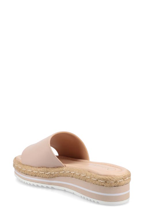 Shop Journee Collection Rosey Wedge Sandal In Blush