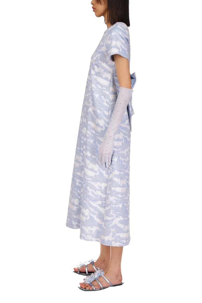 Sauvage Jacquard Dress, Alternate, color, Powder Blue Multi