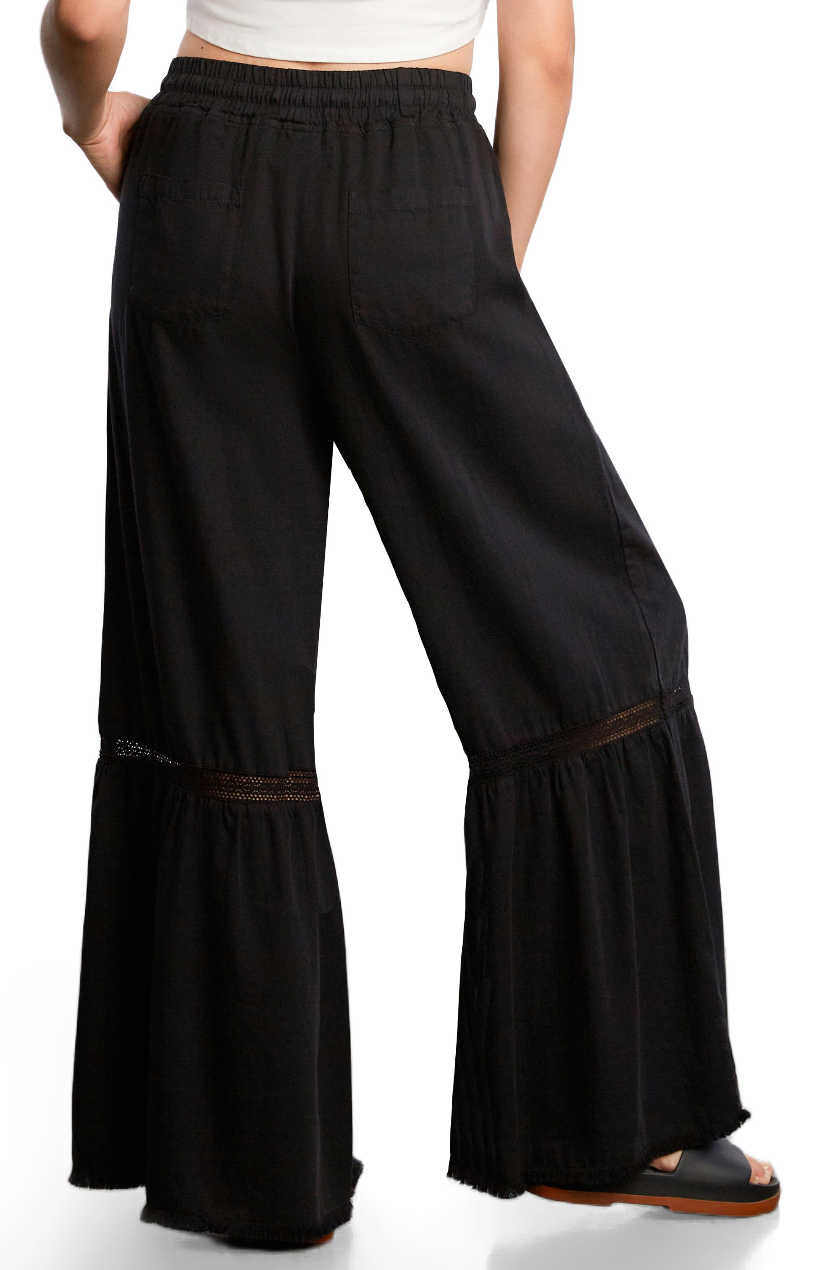 Drawstring Waist Tiered Denim Pants - image 2