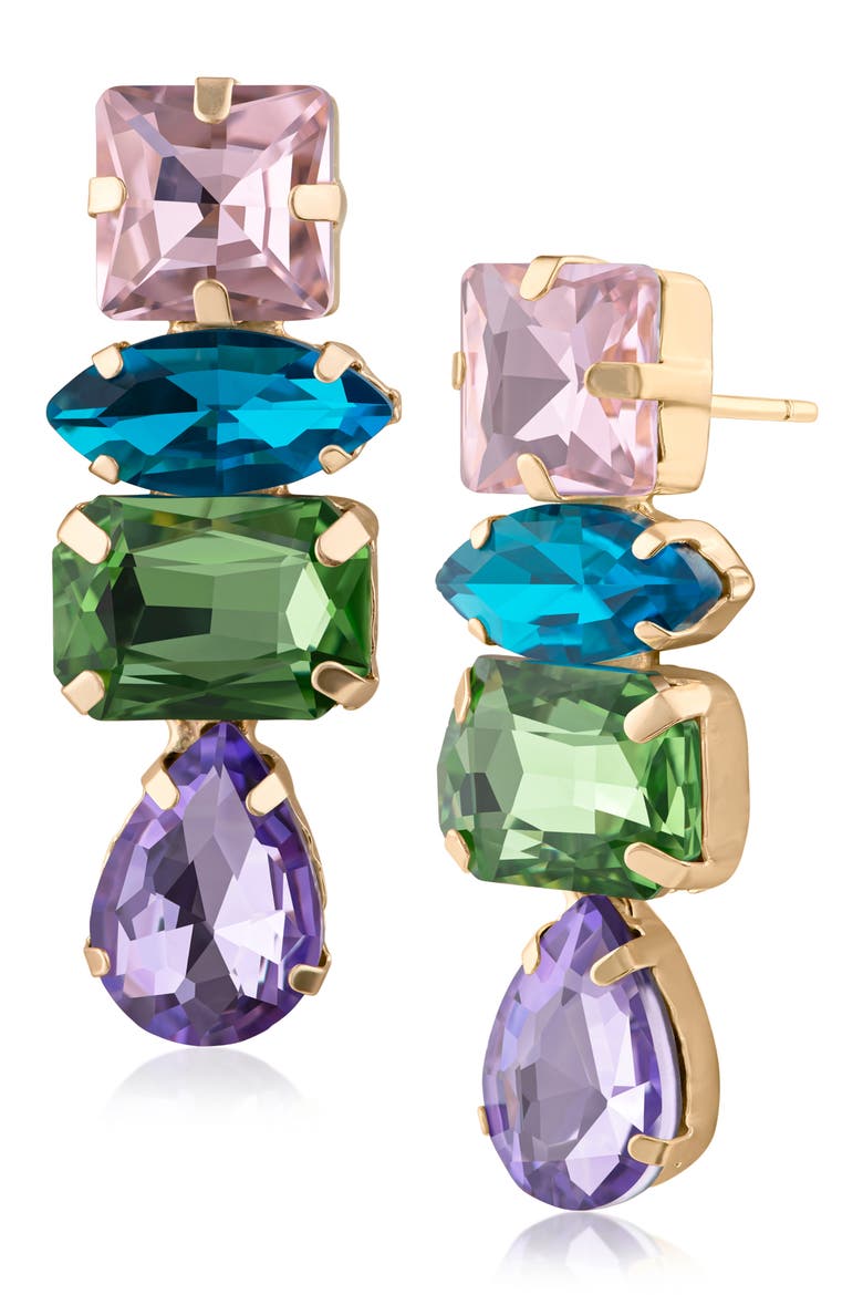 Colorpop Multi Shape Drop Earrings, Main, color, MULTI/ GOLD