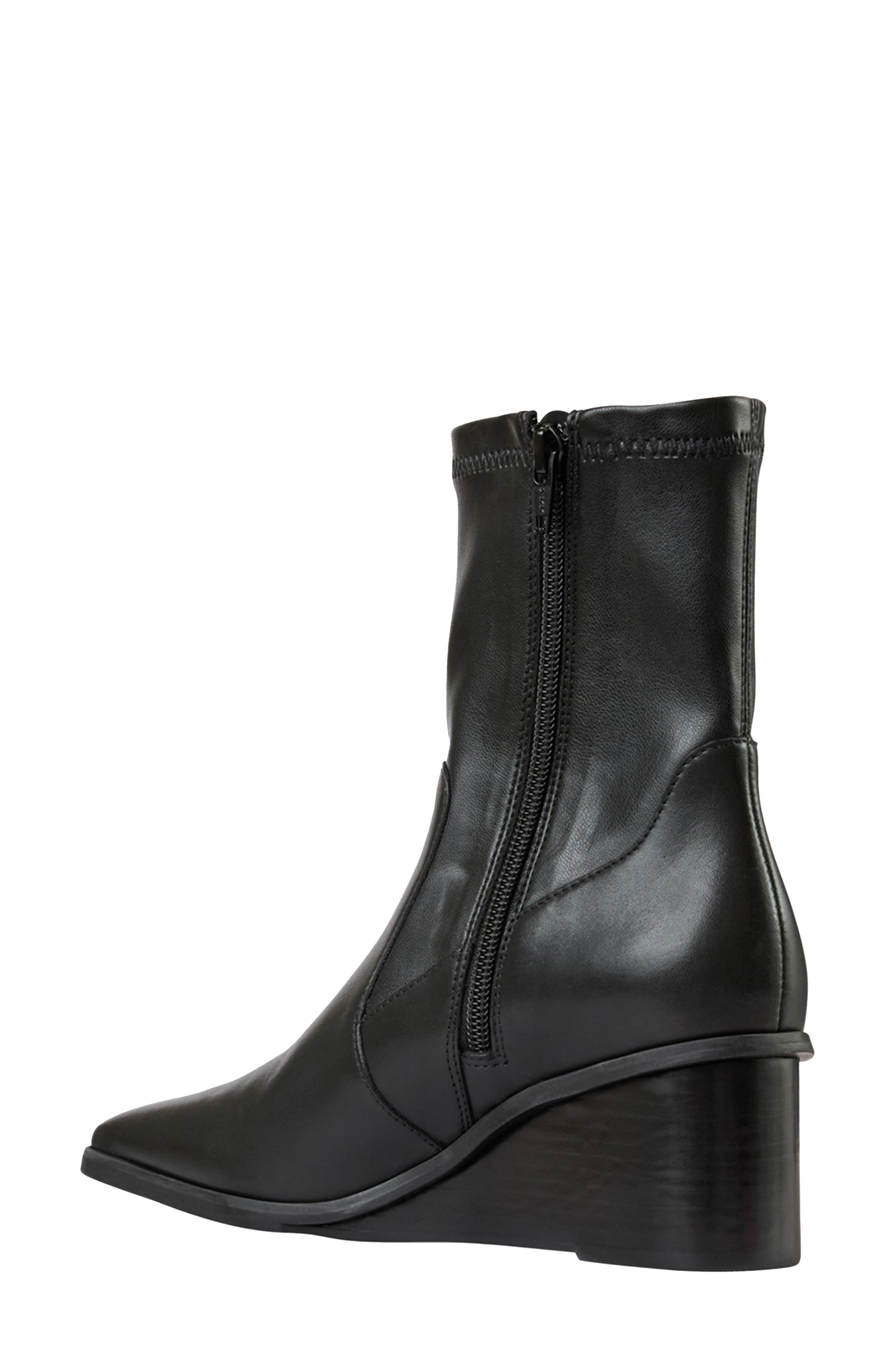 André Assous Verona Wedge Bootie, Alternate, color, Black