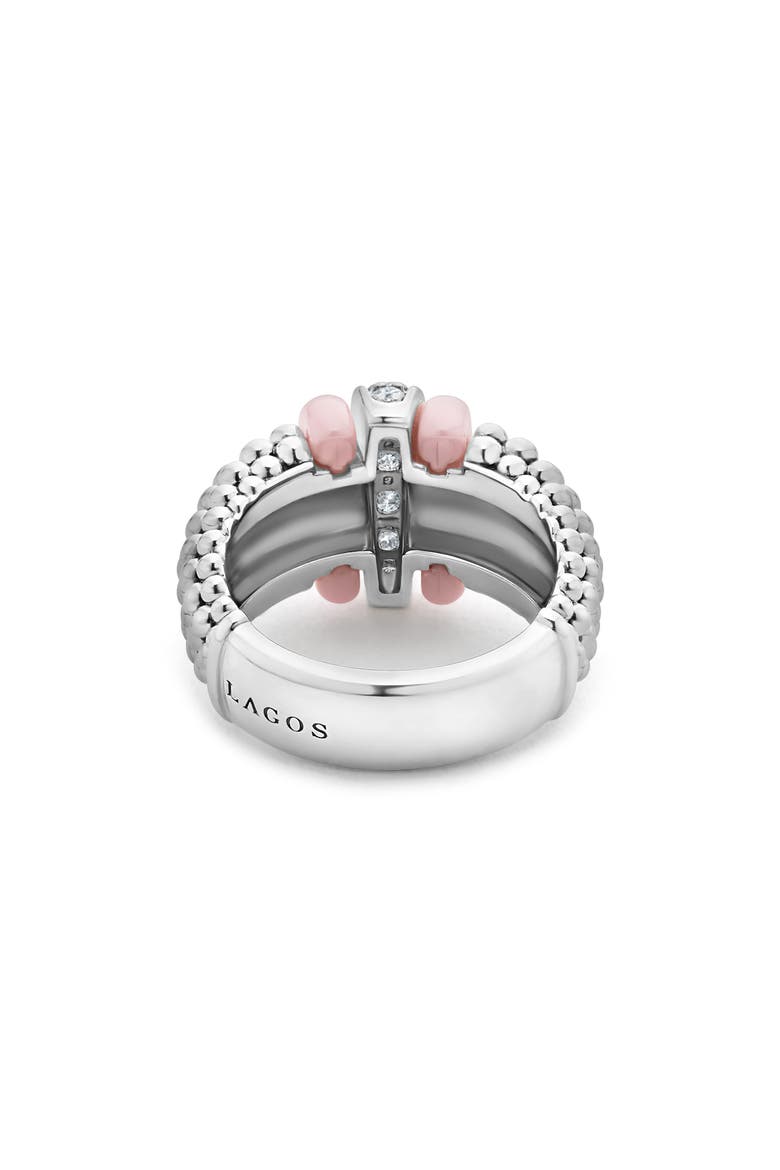 Pink Caviar Ceramic Diamond Ring (Nordstrom Exclusive), Alternate, color, PINK