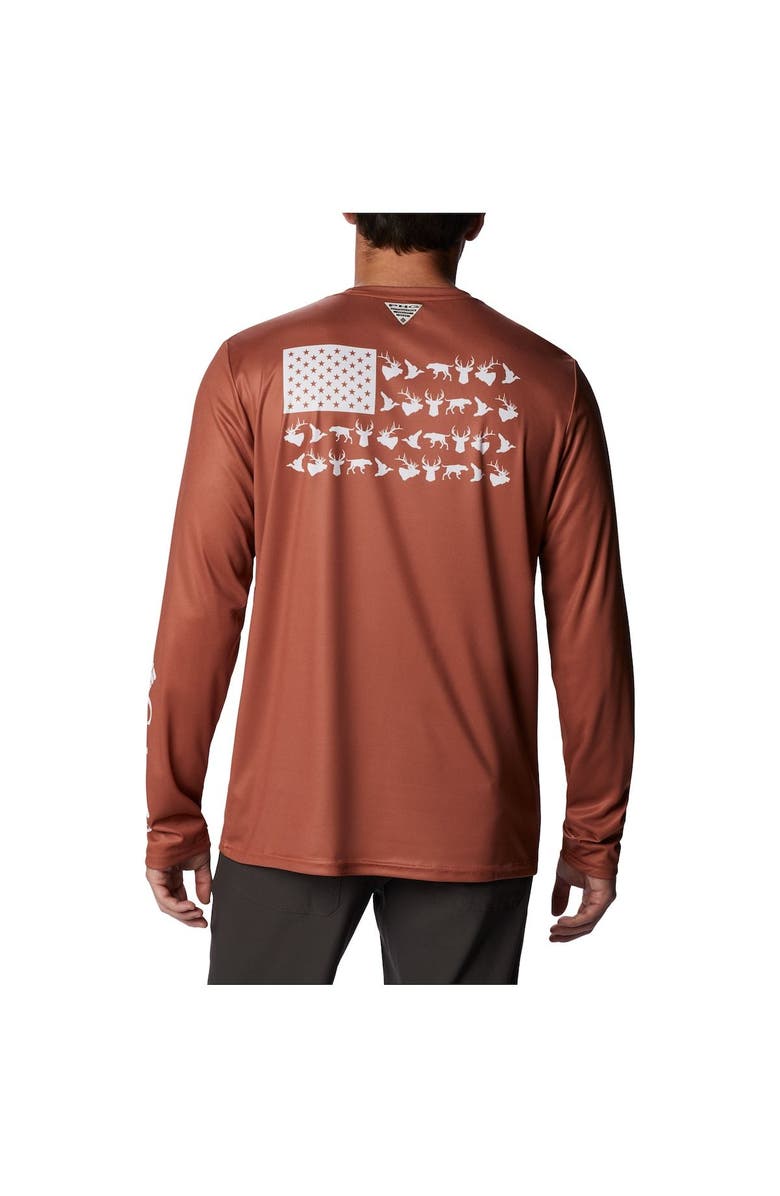 Columbia Men's Columbia Texas Orange Texas Longhorns Terminal Shot Omni-Shade Omni-Wick Long Sleeve T-Shirt, Alternate, color, Burnt Orange