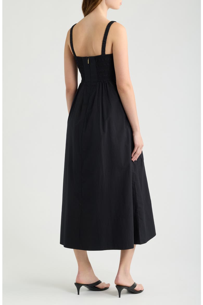 Joplin Organic Cotton Ankle Dress, Alternate, color, BLACK IVORY
