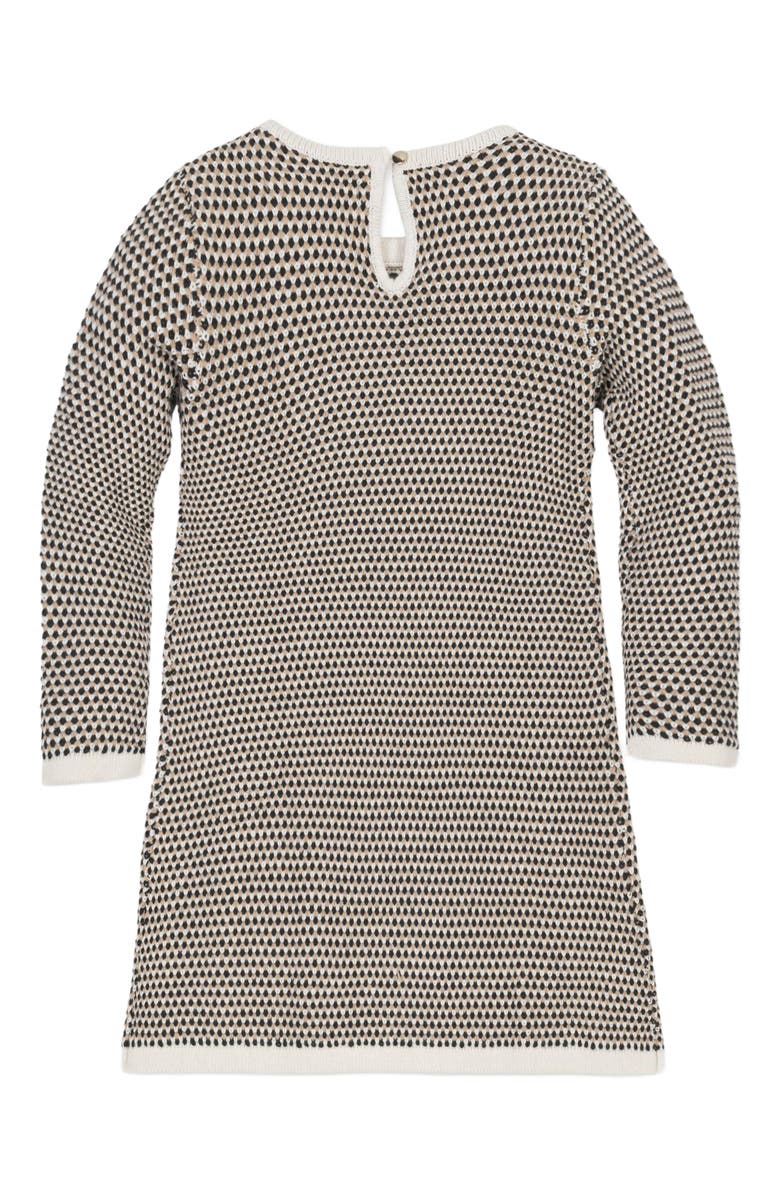 Hope & Henry Baby Girls' Organic Tweed Bow Sweater Dress, Infant, Alternate, color,