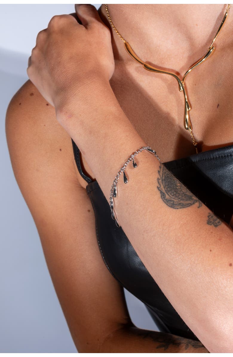 Lucy Quartermaine Drop Station Bracelet, Alternate, color, Sterling Silver