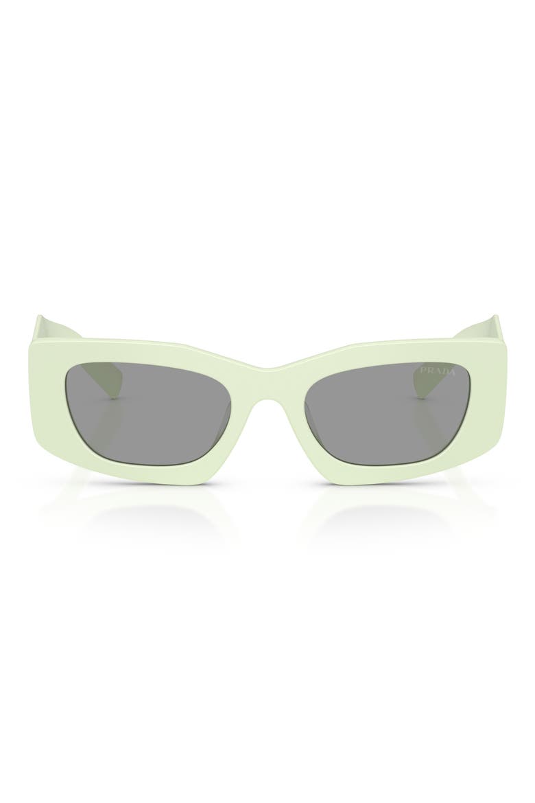 51mm Rectangular Sunglasses, Main, color, MATTE MINT / GREY