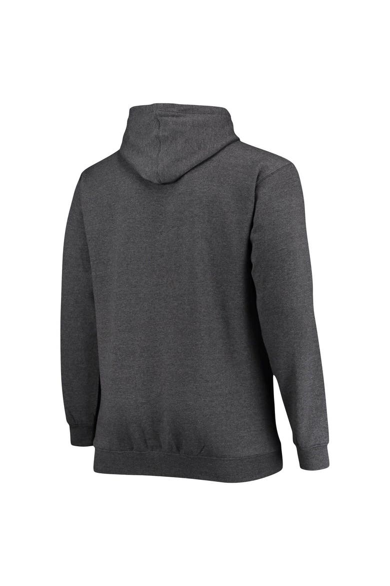 Men's Fanatics Branded Heathered Charcoal New Orleans Saints Big & Tall Practice Pullover Hoodie, Alternate, color, Heather Charcoal