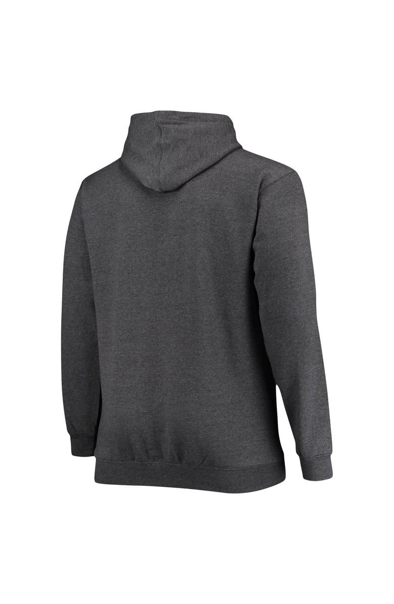 FANATICS Men's Fanatics Branded Heathered Charcoal New Orleans Saints Big & Tall Practice Pullover Hoodie, Alternate, color, Heather Charcoal