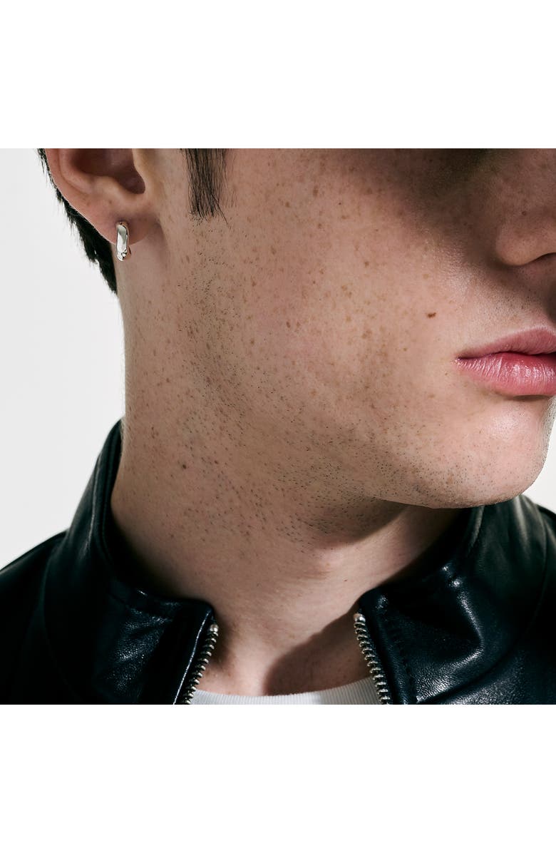 John Hardy Surf Huggie Earrings, Sterling Silver, 12mm, Alternate, color, Silver