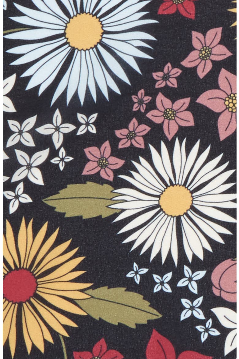 Floral Print Bandana, Alternate, color, BLACK MULTI
