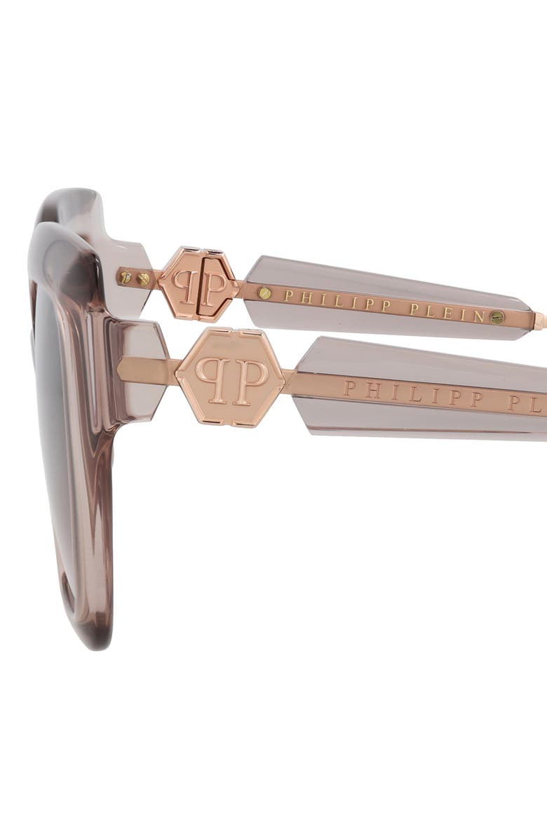 PHILIPP PLEIN 53mm Square Sunglasses, Alternate, color, Beige Beige Brown