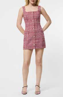 French Connection Plaid Bouclé Minidress