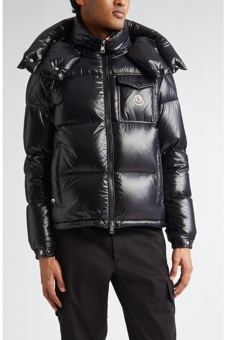 Montbeliard Short Down Jacket, Main, color, BLACK/BLACK