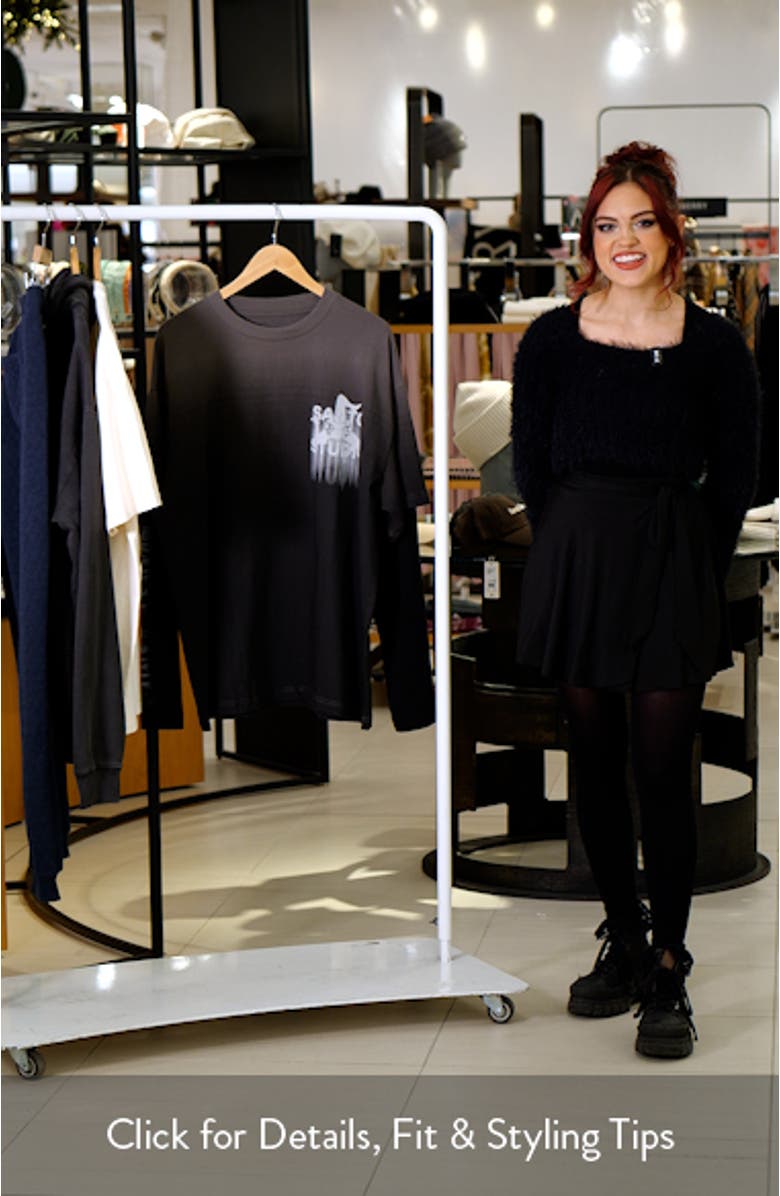 Old English Layered Look Graphic T-Shirt, sales video thumbnail