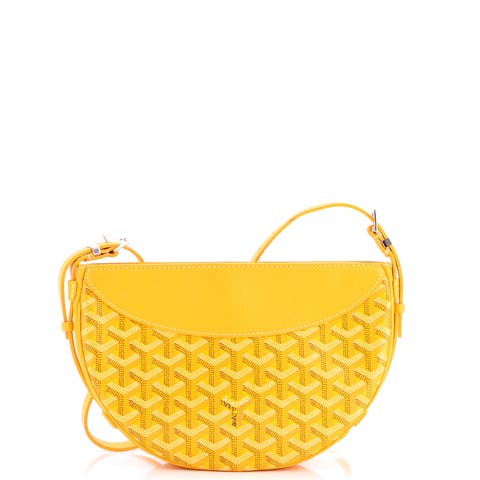 Hirondelle Shoulder Bag Coated Canvas and Leather