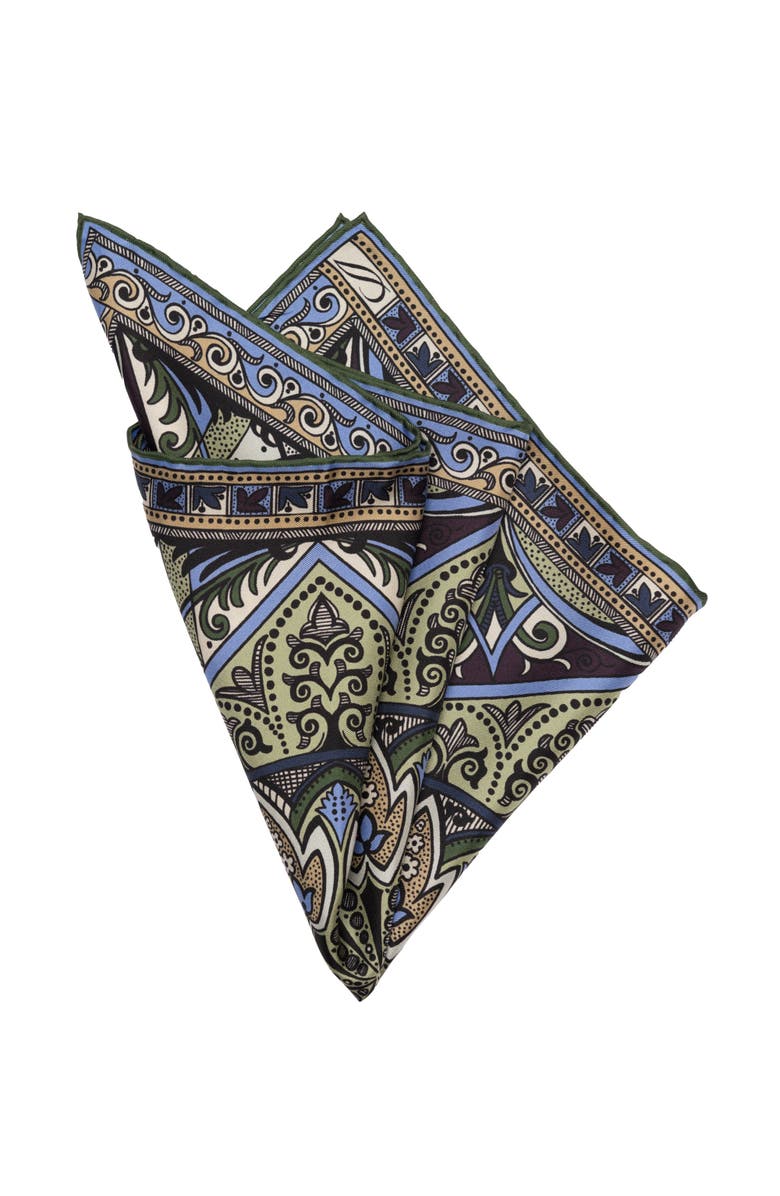 Elizabetta Tragara - Silk Pocket Square for Men, Alternate, color, 