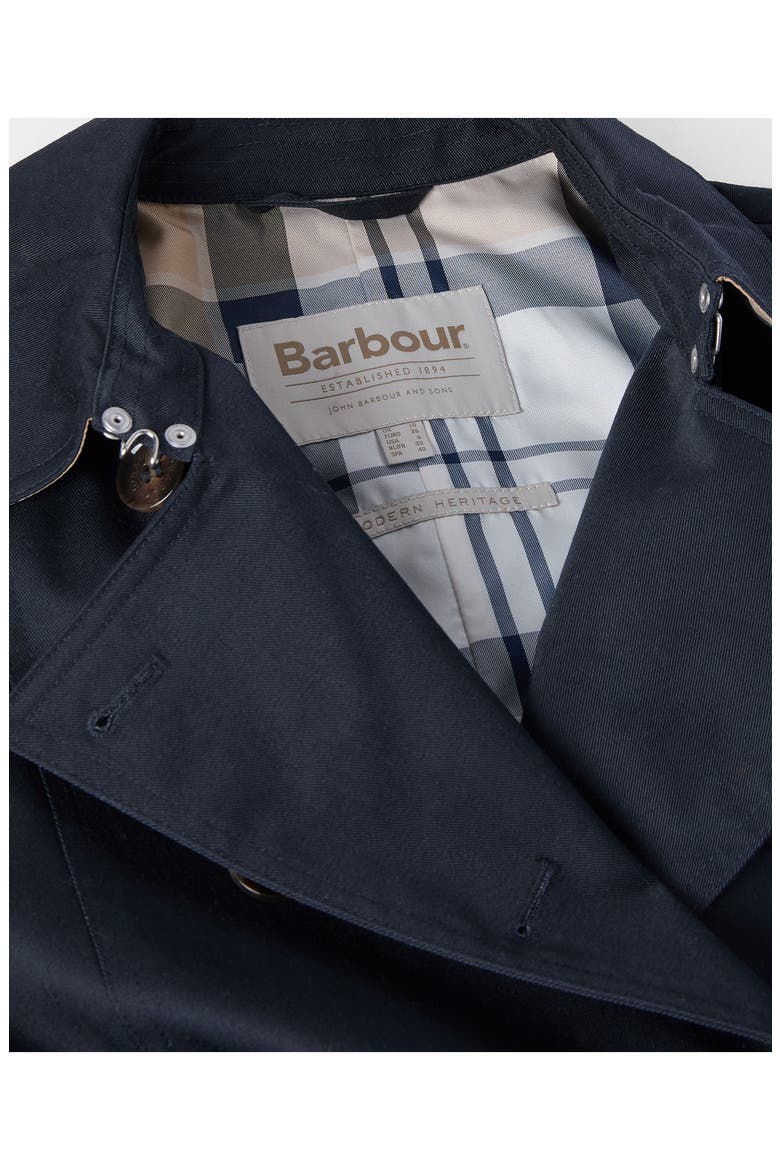 Great Belted Water Resistant Twill Trench Coat, Alternate, color, DK NAVY/HESSIAN
