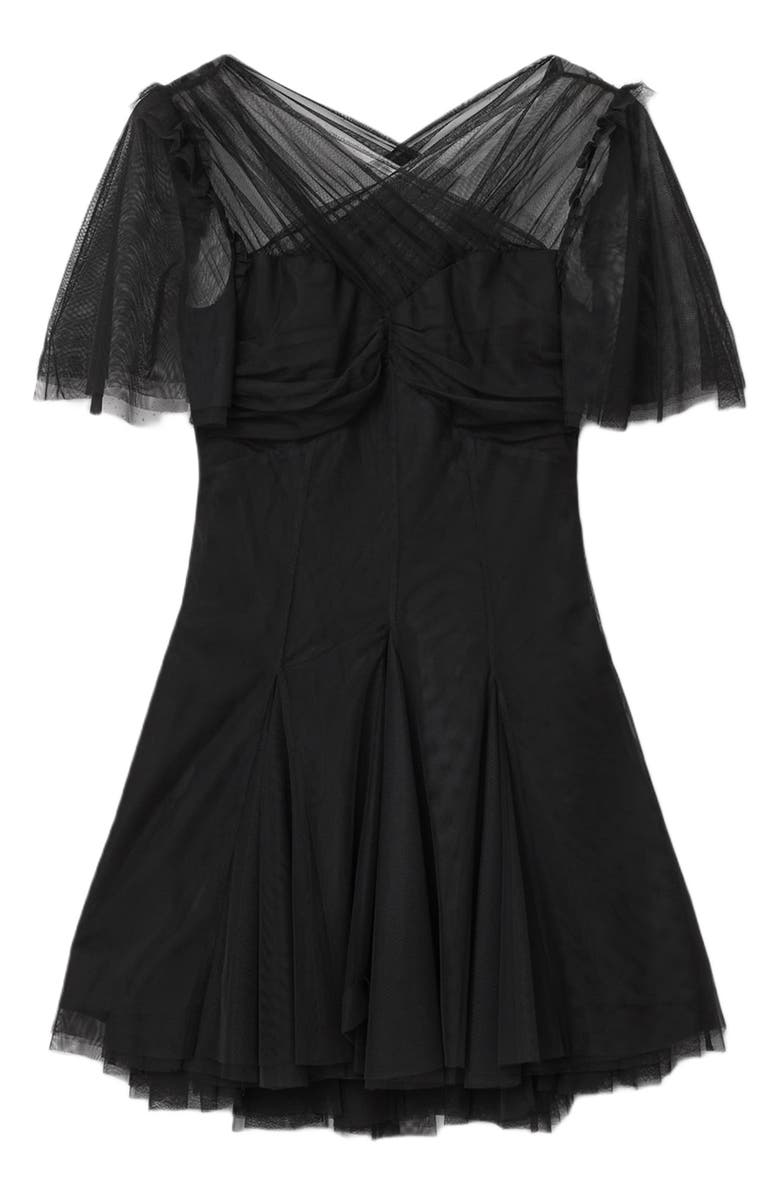 AllSaints Madi Tulle Dress, Alternate, color, Black
