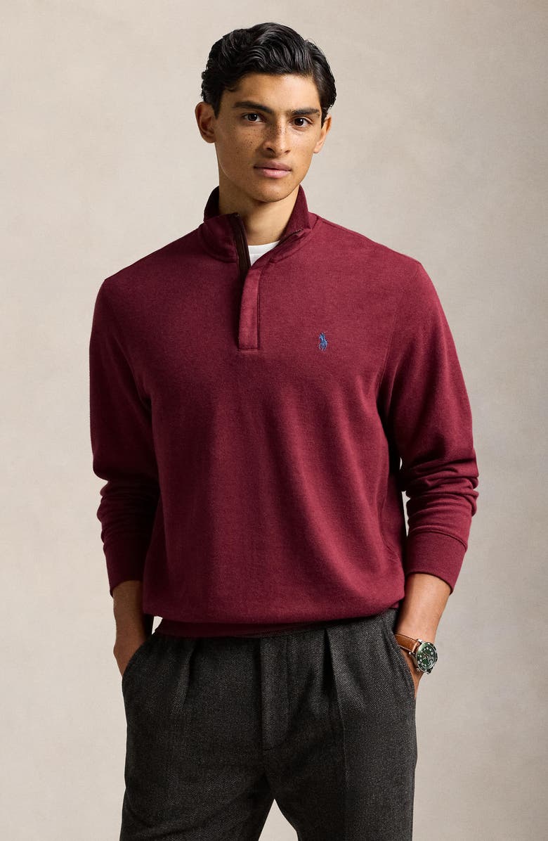 Polo Ralph Lauren Cotton Blend Quarter Zip Pullover, Alternate, color, 