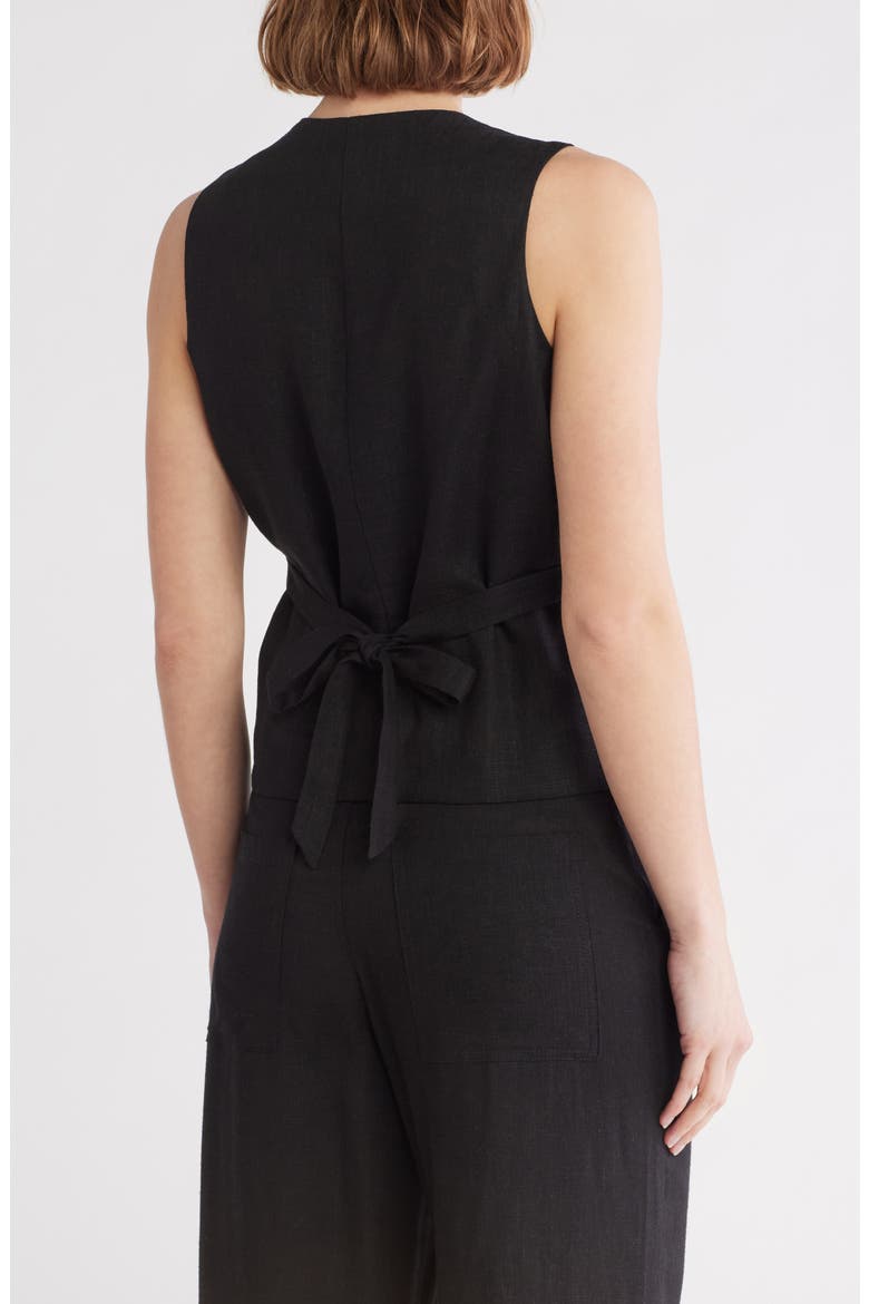 April V-Neck Vest, Alternate, color, BLACK