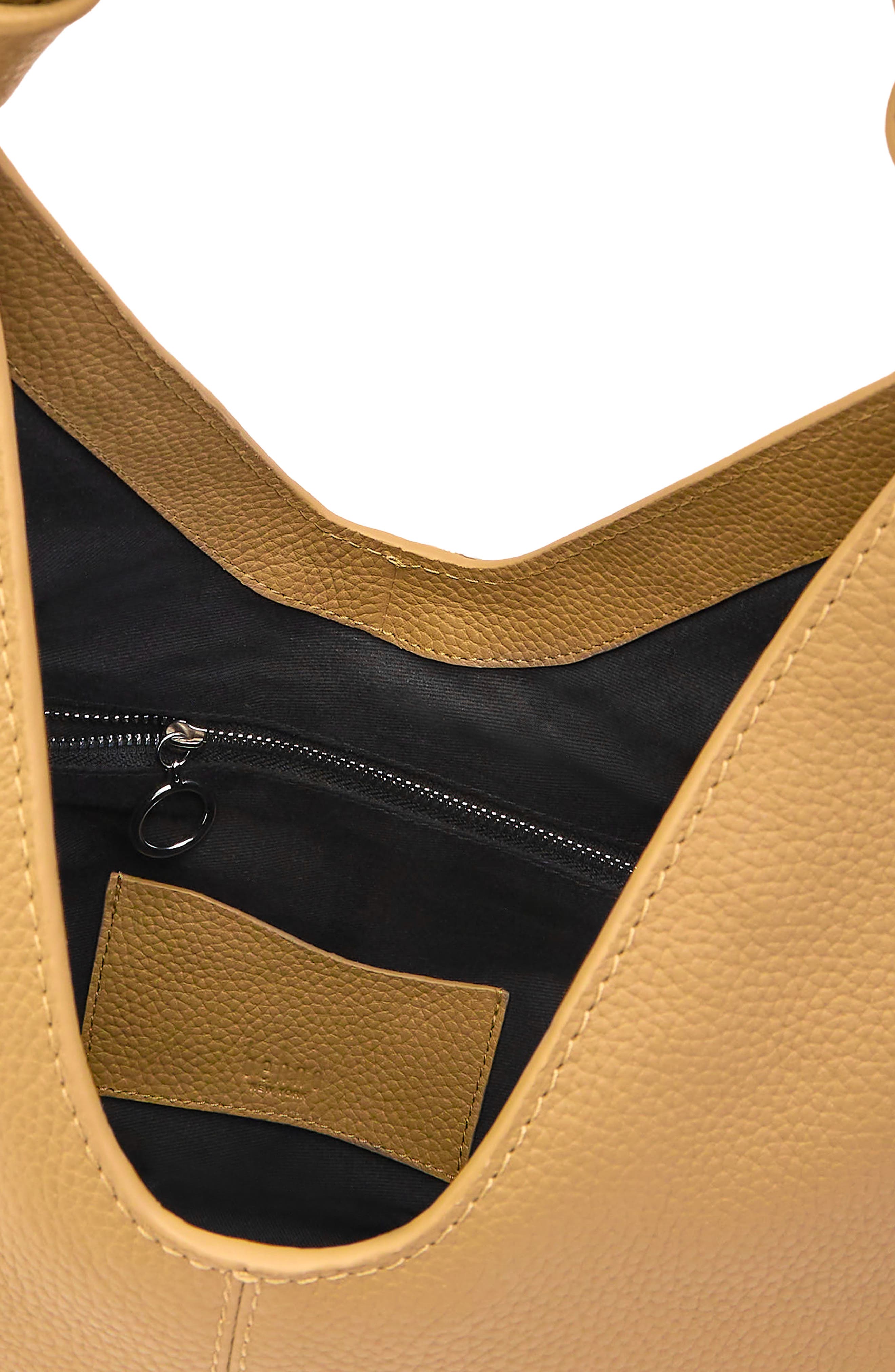 Nelli Pebble Leather Hobo Bag, Alternate, color, BISQUE
