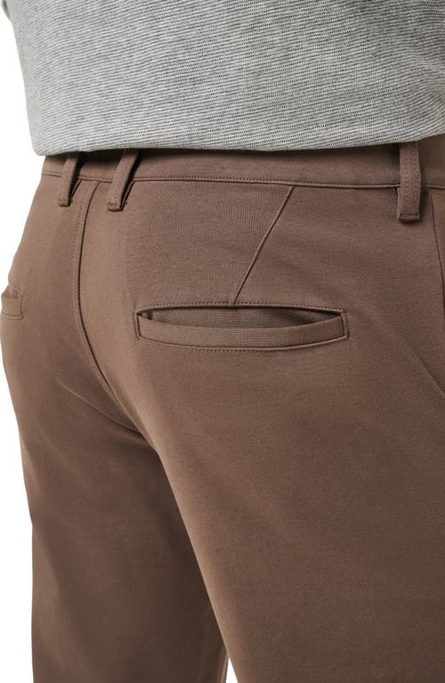 Travismathew Legacy Stretchknit Flat Front Chinos In Brown