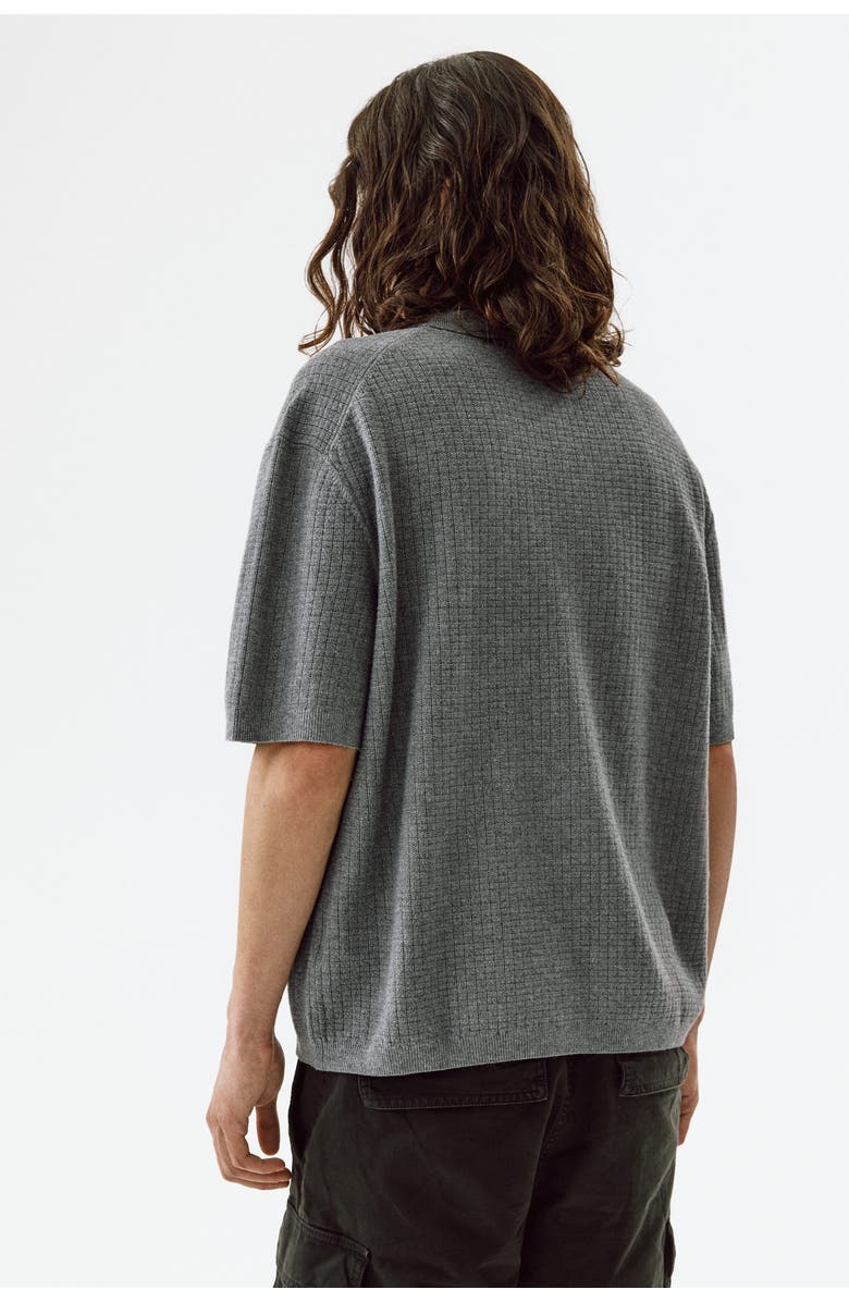 H&M Regular Fit Textured-knit Shirt, Alternate, color, Gray