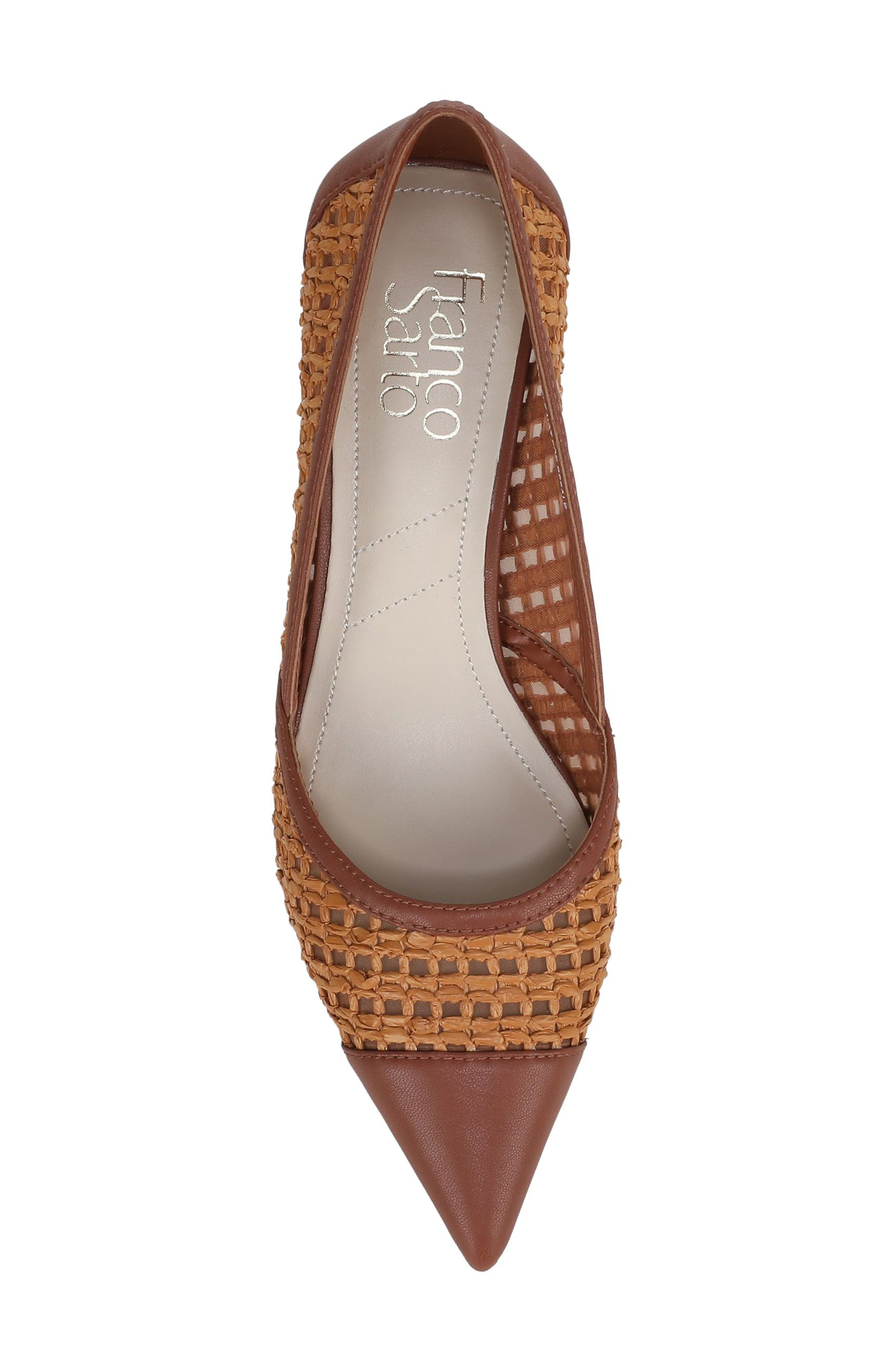 Jarelie Pointed Toe Pump, Alternate, color, WICKER BROWN