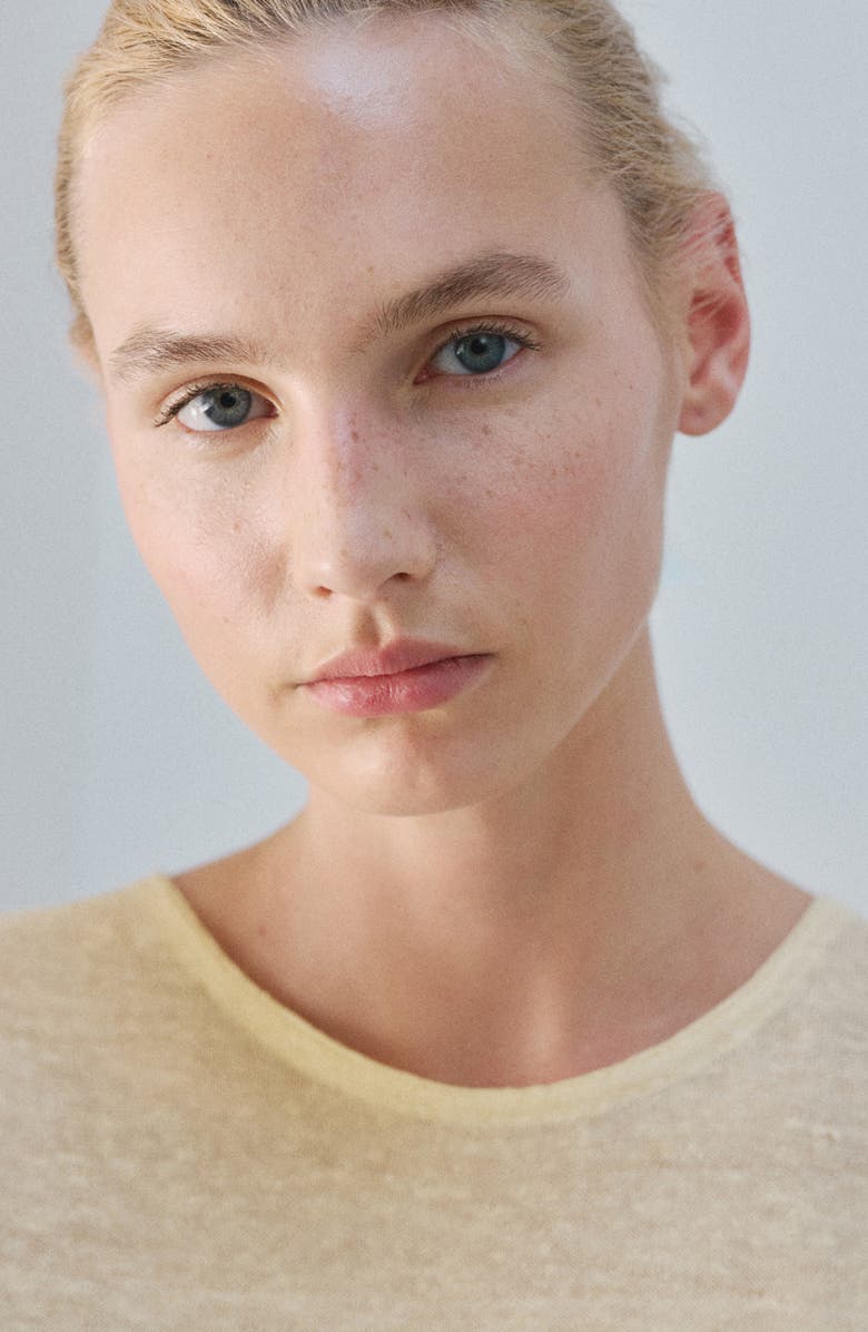 MANGO Linen Blend Pajama Top, Alternate, color, 