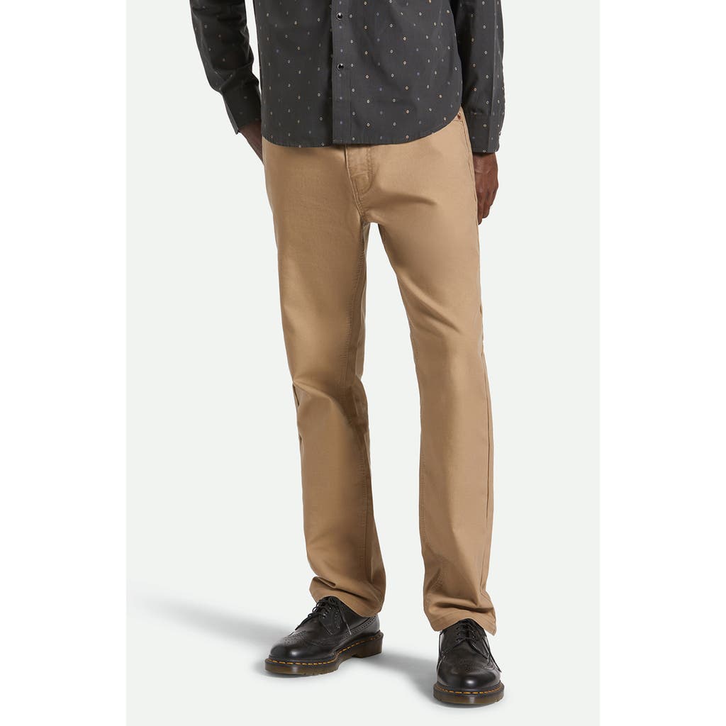 Brixton Builders Five-pocket Pants In Brown