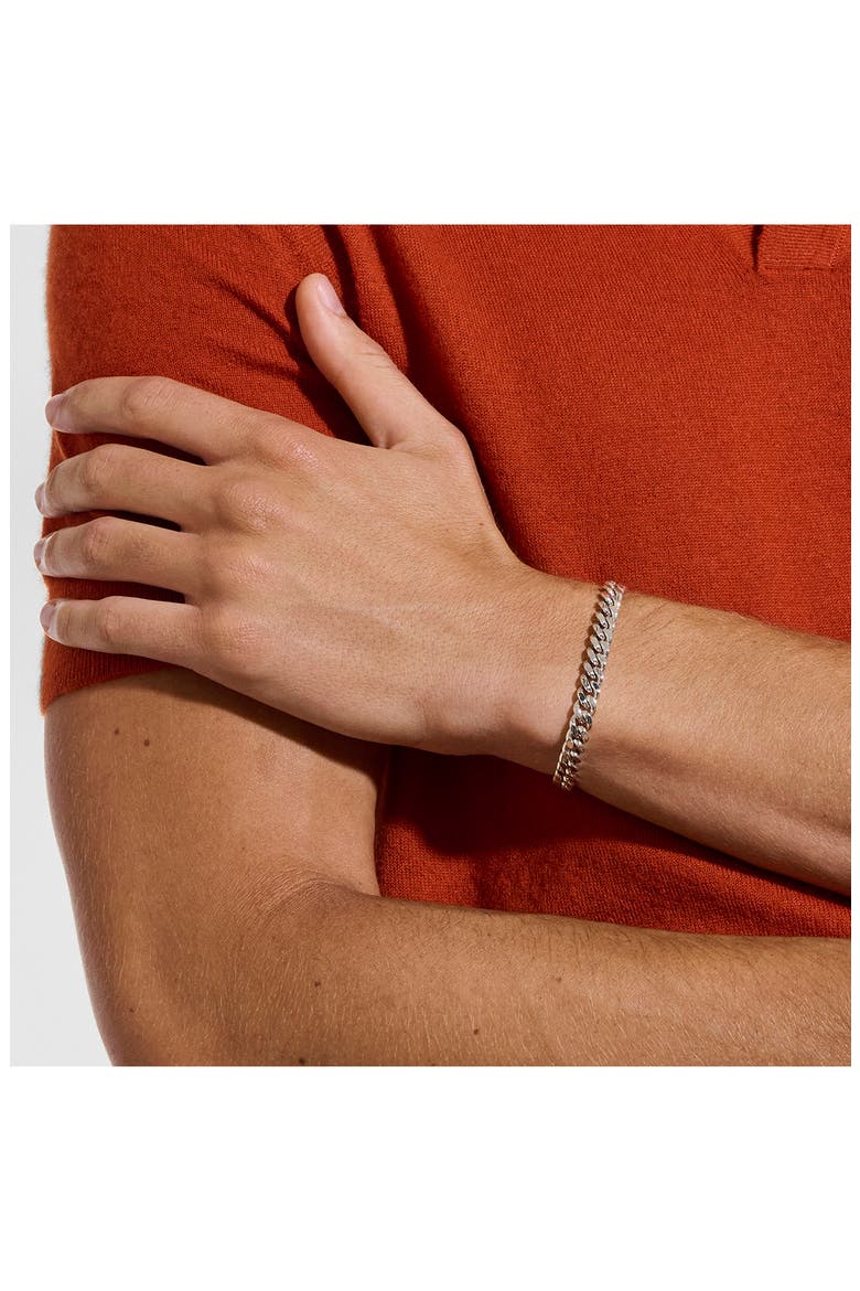 Curb Chain Bracelet, 7mm, Alternate, color, STERLING SILVER