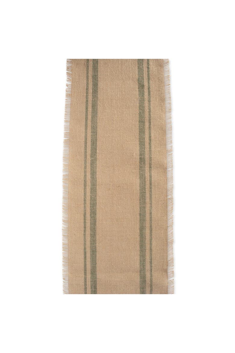 Jute Table Runner Double Border, Artichoke, Alternate, color, Artichoke