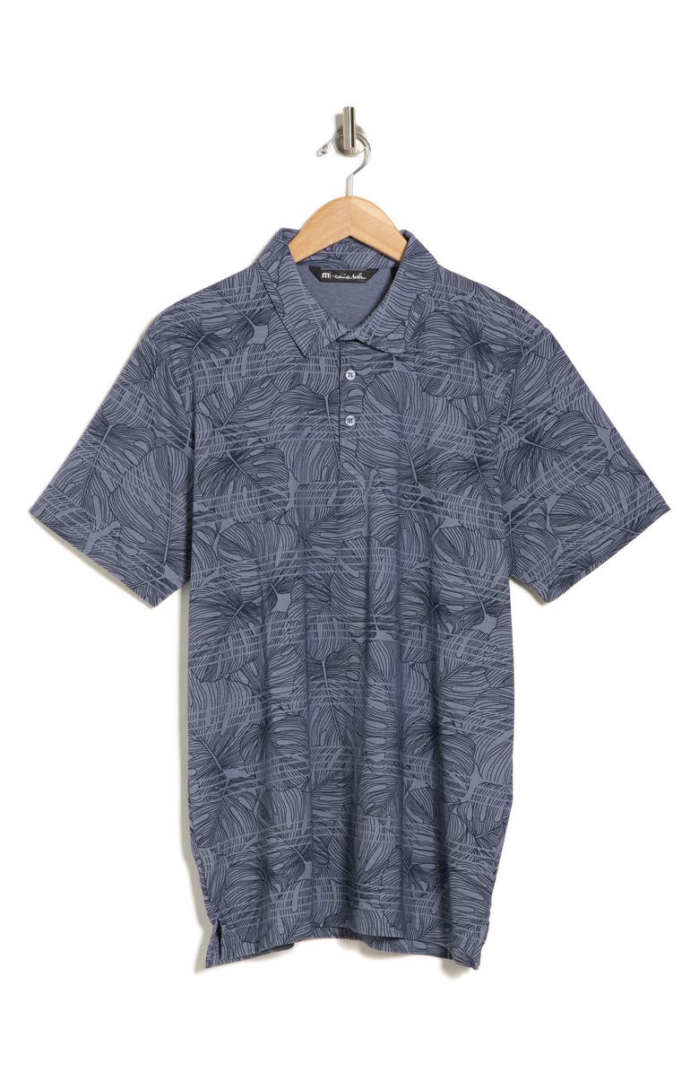 TravisMathew Dolphin Dive Polo, Alternate, color, Heather Peacoat