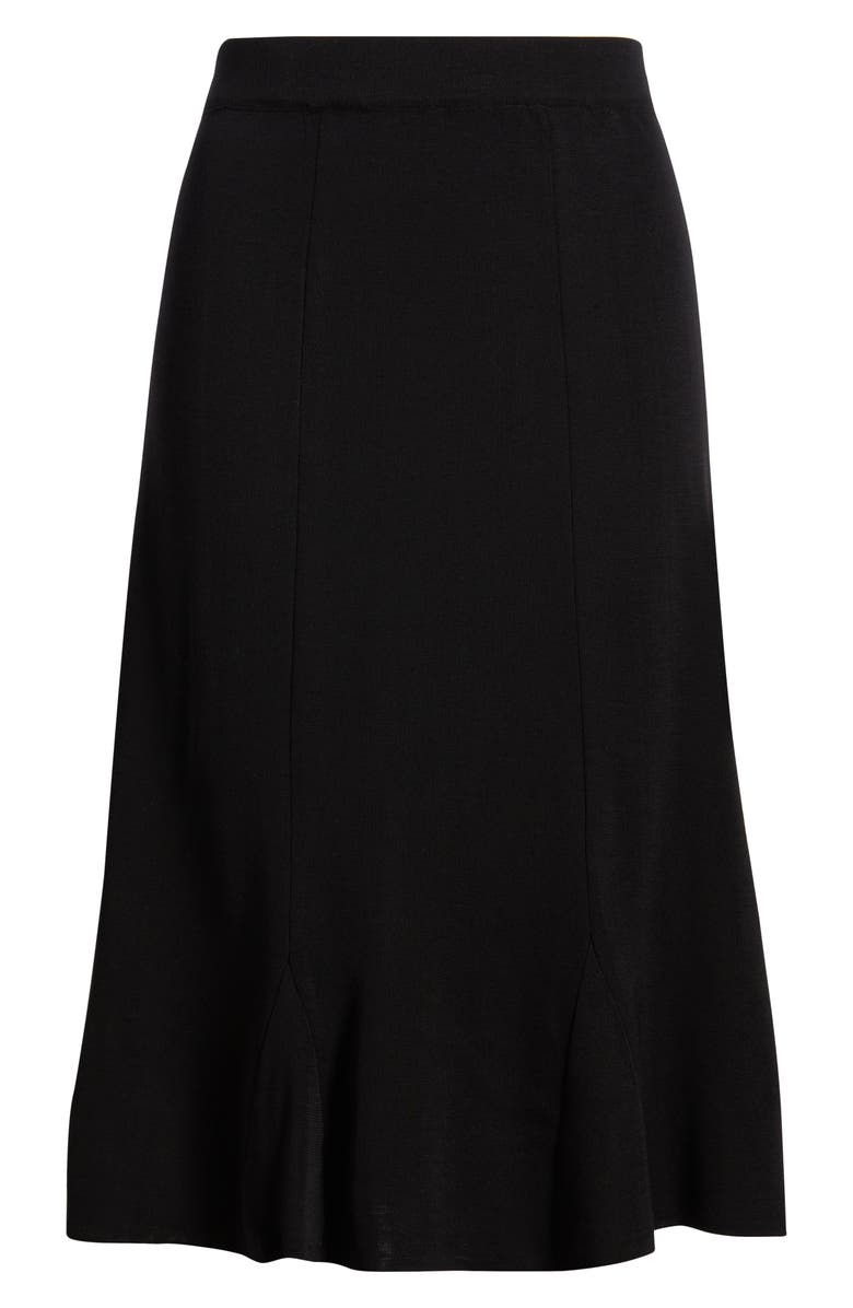 Misook Gored Knit Skirt, Alternate, color, Black