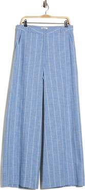 L'AGENCE Pilar Pinstripe High Waist Wide Leg Pants