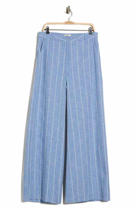 Pilar Pinstripe High Waist Wide Leg Pants