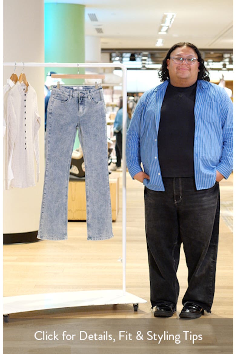 Jessie Star Patch Mid Rise Bootcut Jeans video