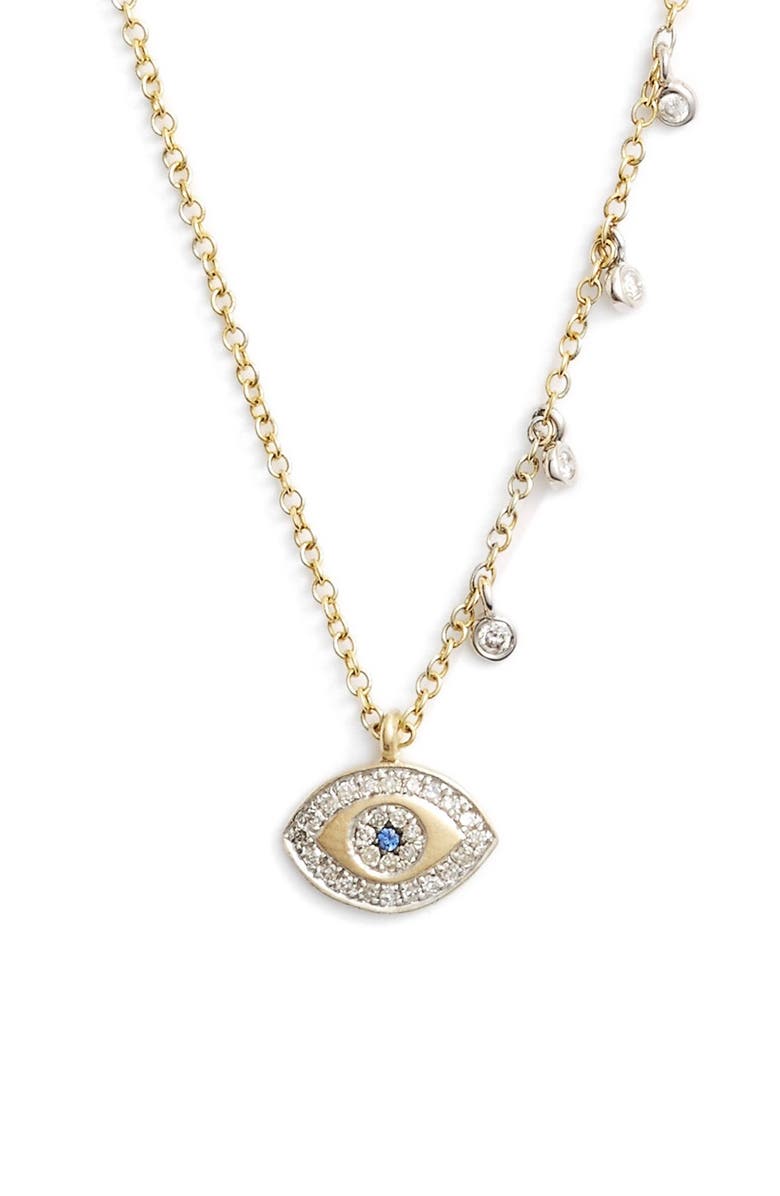 Meira T Evil Eye Diamond Pendant Necklace, Main, color,
