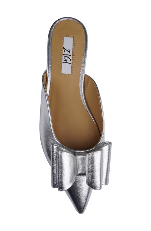 Zigi Finland Pointed Toe Mule In Silver